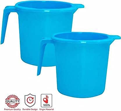 1 CON FASHION HUB Homely Bathing Mug in use for warm water rinses.
