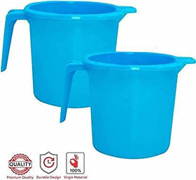 1 CON FASHION HUB Homely Bathing Mug in use for warm water rinses.