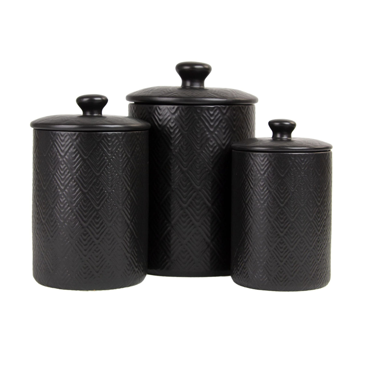 10 Strawberry Street embossed Marquis small canister with lid for fresh dry goods.