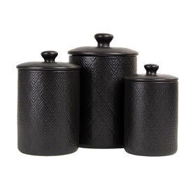 10 Strawberry Street embossed Marquis small canister with lid for fresh dry goods.