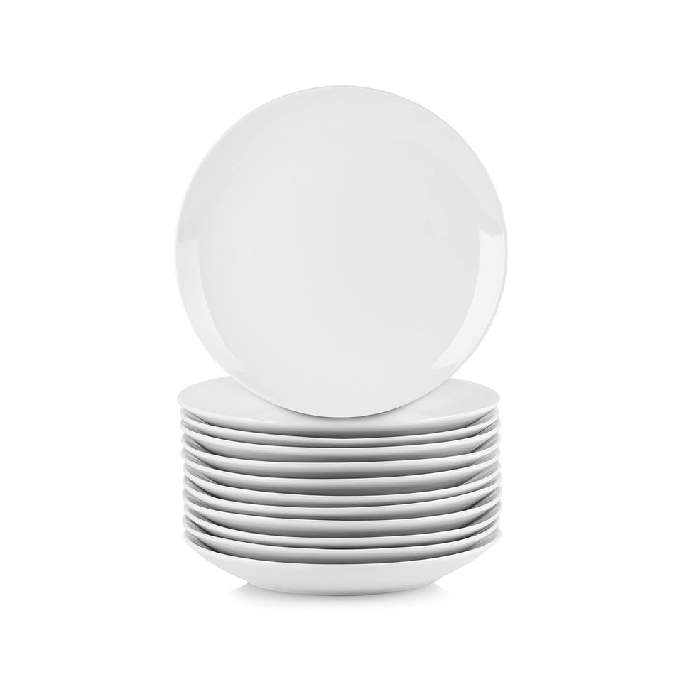 10 Strawberry Street catering coupe plate 7.5-inch white flatlay, perfect for elegant desserts