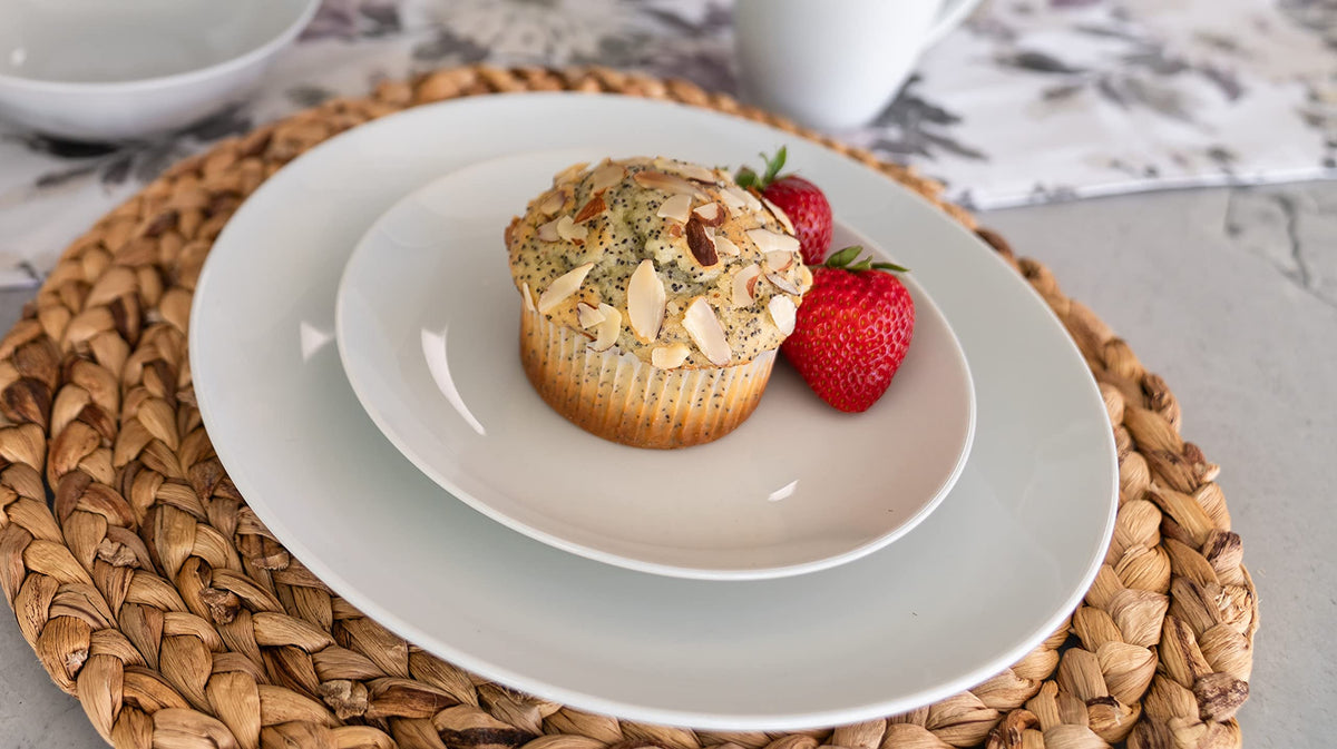 10 Strawberry Street dishwasher-safe plate simplifies cleanup after gatherings.