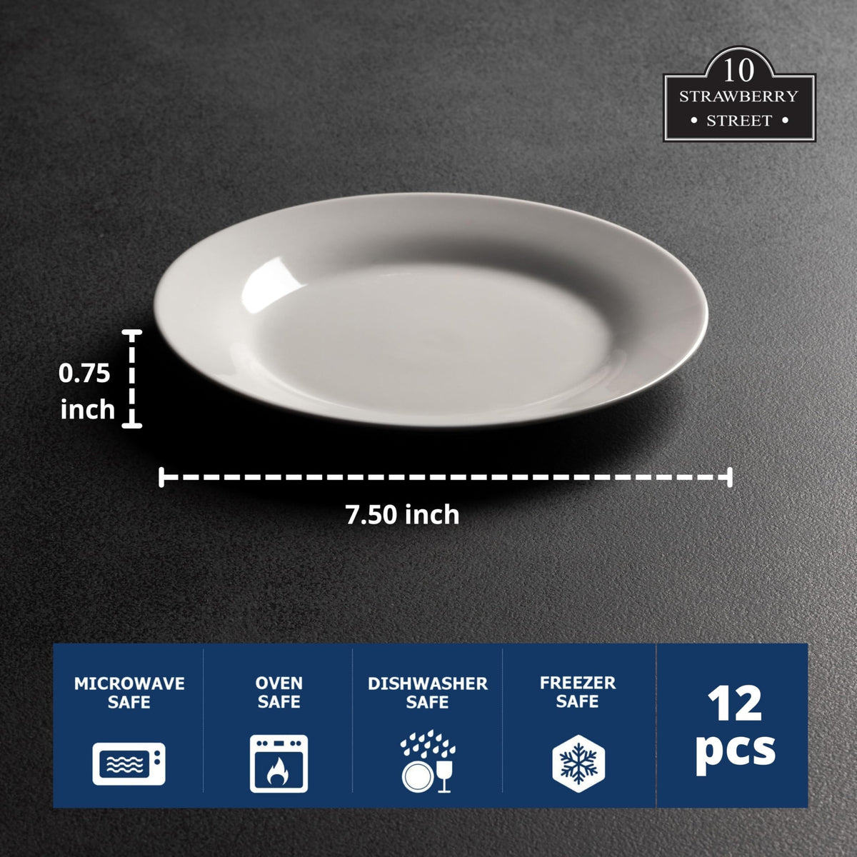 10 Strawberry Street dishwasher-safe plate for easy cleanup after events.