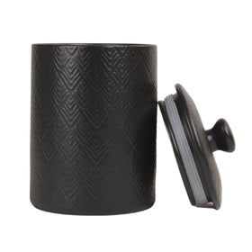 10 Strawberry Street embossed Marquis large canister with lid for snacks and pantry staples.