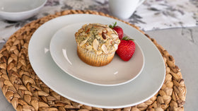 10 Strawberry Street microwave-safe ceramic plate close-up showing durable finish