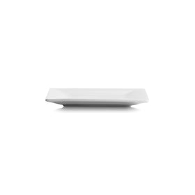10 strawberry street simply white 6-inch square plate ideal for appetizers during gatherings.