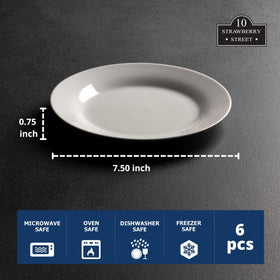 10 Strawberry Street Simply White 7.5-inch plate in a dishwasher-safe setup.