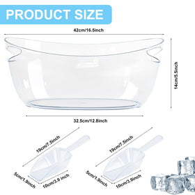 1ZIZIFA8 5.5L clear ice bucket highlights beverages for champagne and cocktails.