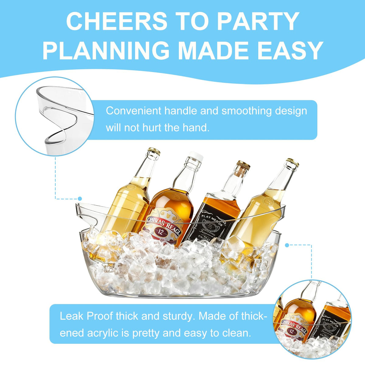1ZIZIFA8 outdoor event-friendly ice bucket keeps drinks cold anywhere.