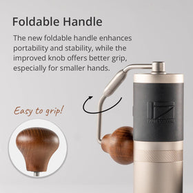 1Zpresso J Manual Coffee Grinder internal adjustment dial, precise grind settings.