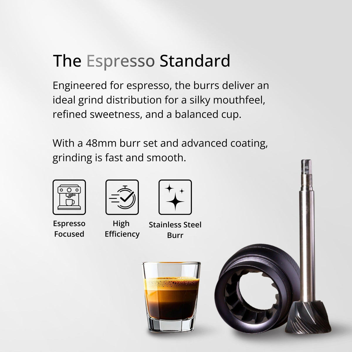 External grind adjustment dial on the J-Ultra enabling fine to ultra-fine control.