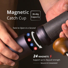 Foldable handle design saves space, ideal for travel and small kitchens.