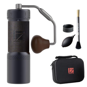 1Zpresso J-Ultra in iron gray, compact manual grinder for precise espresso grinding.