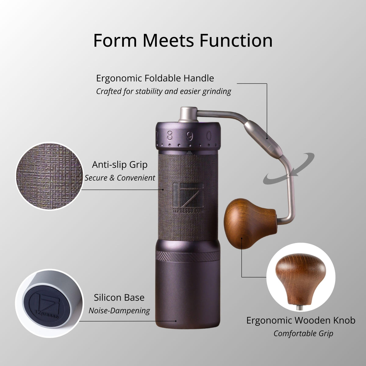 Tool-free disassembly for easy cleaning with included brush and air blower.