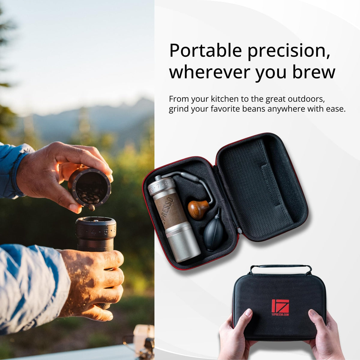 1Zpresso K-Ultra assembly-friendly design minimizes wobble and maintains grind stability.