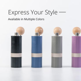 1Zpresso Q Air in-use for pour-over, precise grind for flavorful extraction.