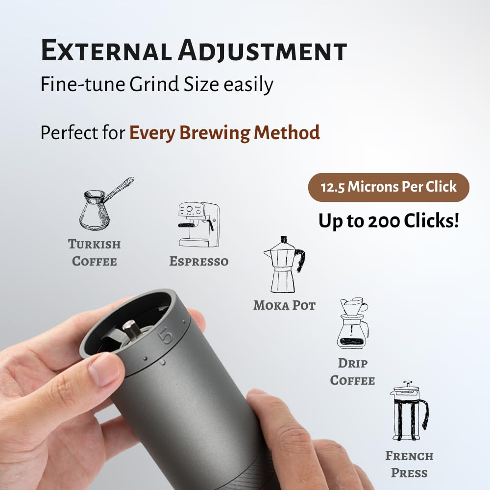 1Zpresso X-Ultra heptagonal burr delivers smooth grinding for pour-over