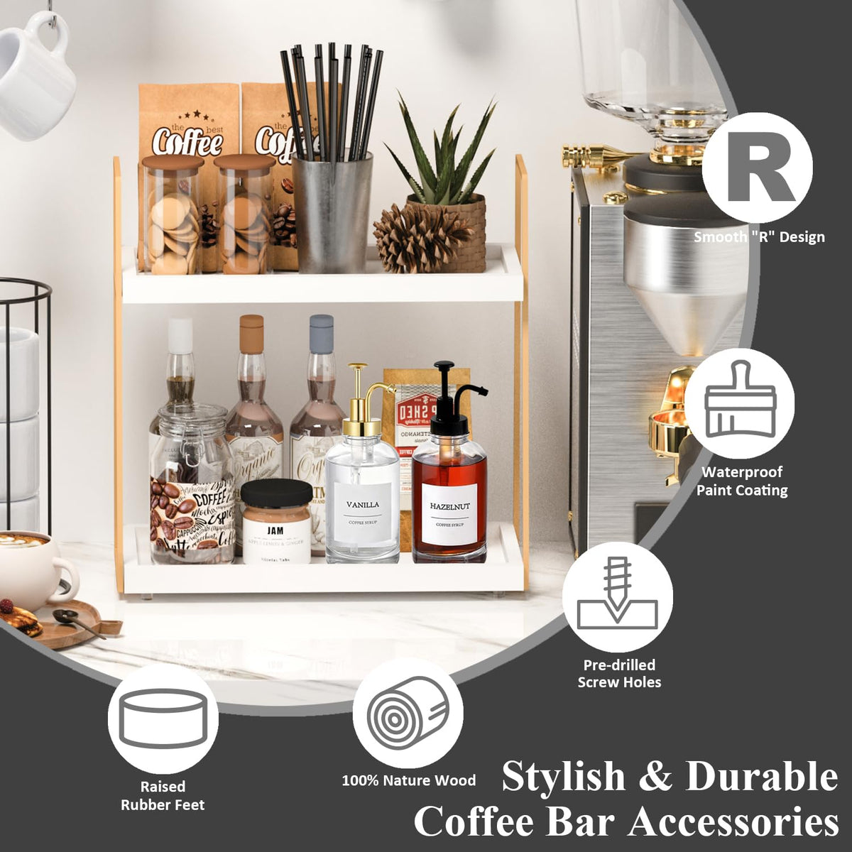 2087 organizer adapts to kitchen, bathroom, or vanity for tidy storage