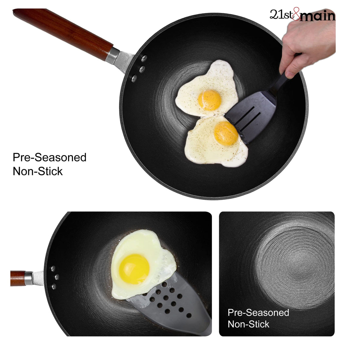 21st & Main iron wok provides durable everyday cooking surface