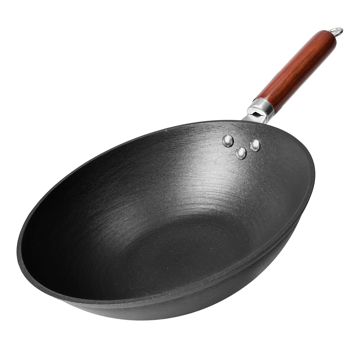 21st & Main wooden-handle wok for cool, comfortable stir-frying
