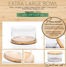25DOL Airtight lid keeps contents fresh between courses during family dinners.