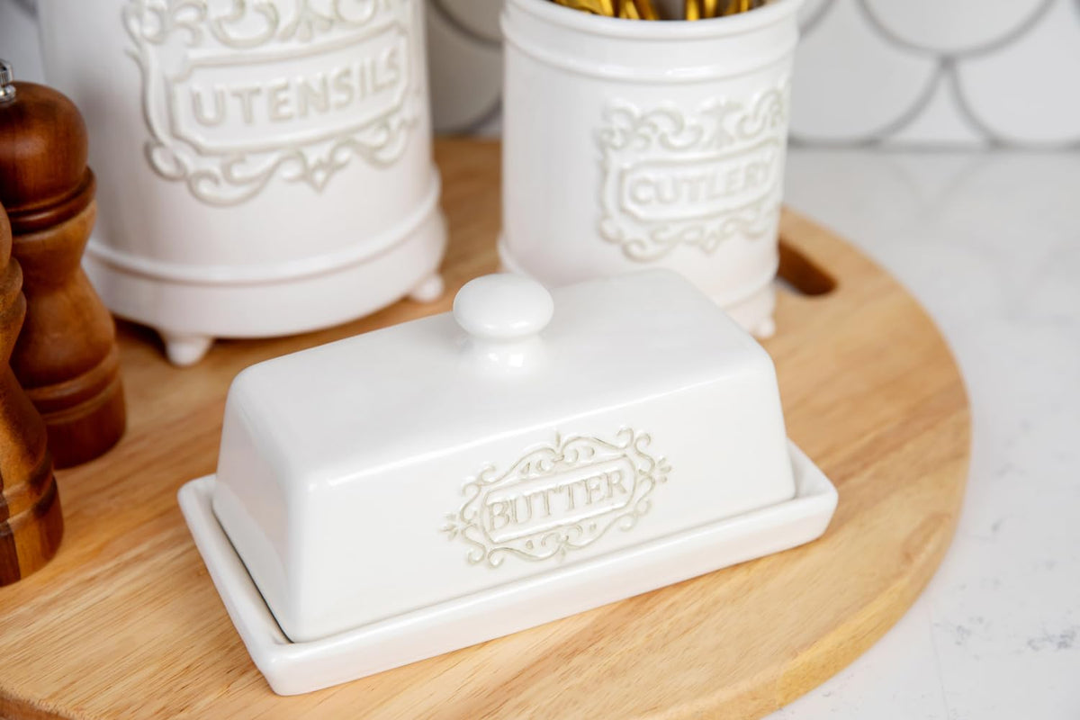 Dishwasher and fridge safe butter dish for everyday use