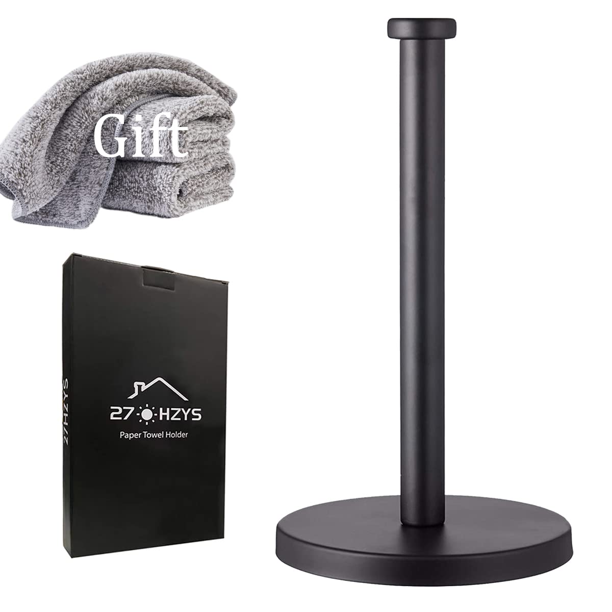 27HZYS black paper-towel holder base for surface stability