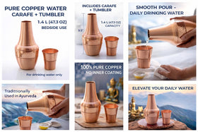 2activelife Ayurveda-inspired water practice reference with copper carafe for daily use.