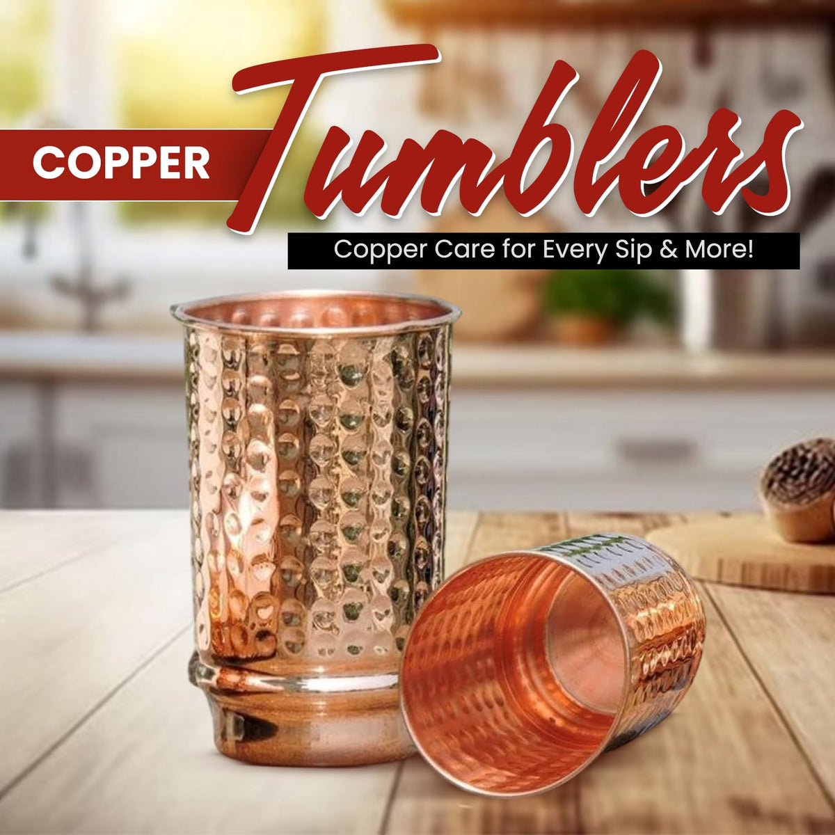 2activelife copper cups durable metalware for daily use