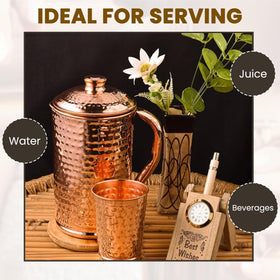 2activelife copper pitcher with 50.7 oz capacity for multiple servings.