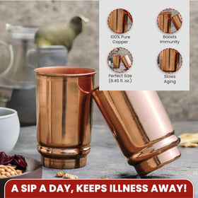 2activelife copper tumbler 350ml inside rim close-up emphasizes smooth finish
