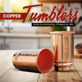 2activelife copper tumbler 350ml side view reveals warm glow for refreshing water