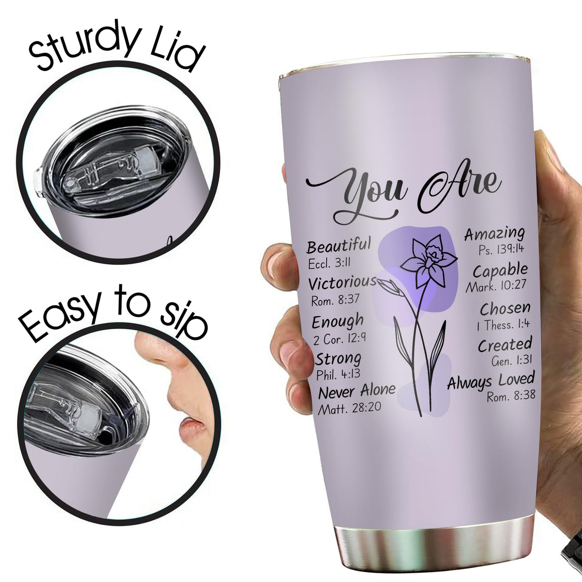 2IMT inspirational religious gift tumbler for women faith