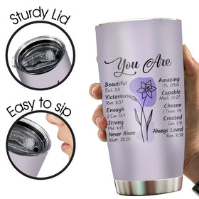 2IMT inspirational religious gift tumbler for women faith