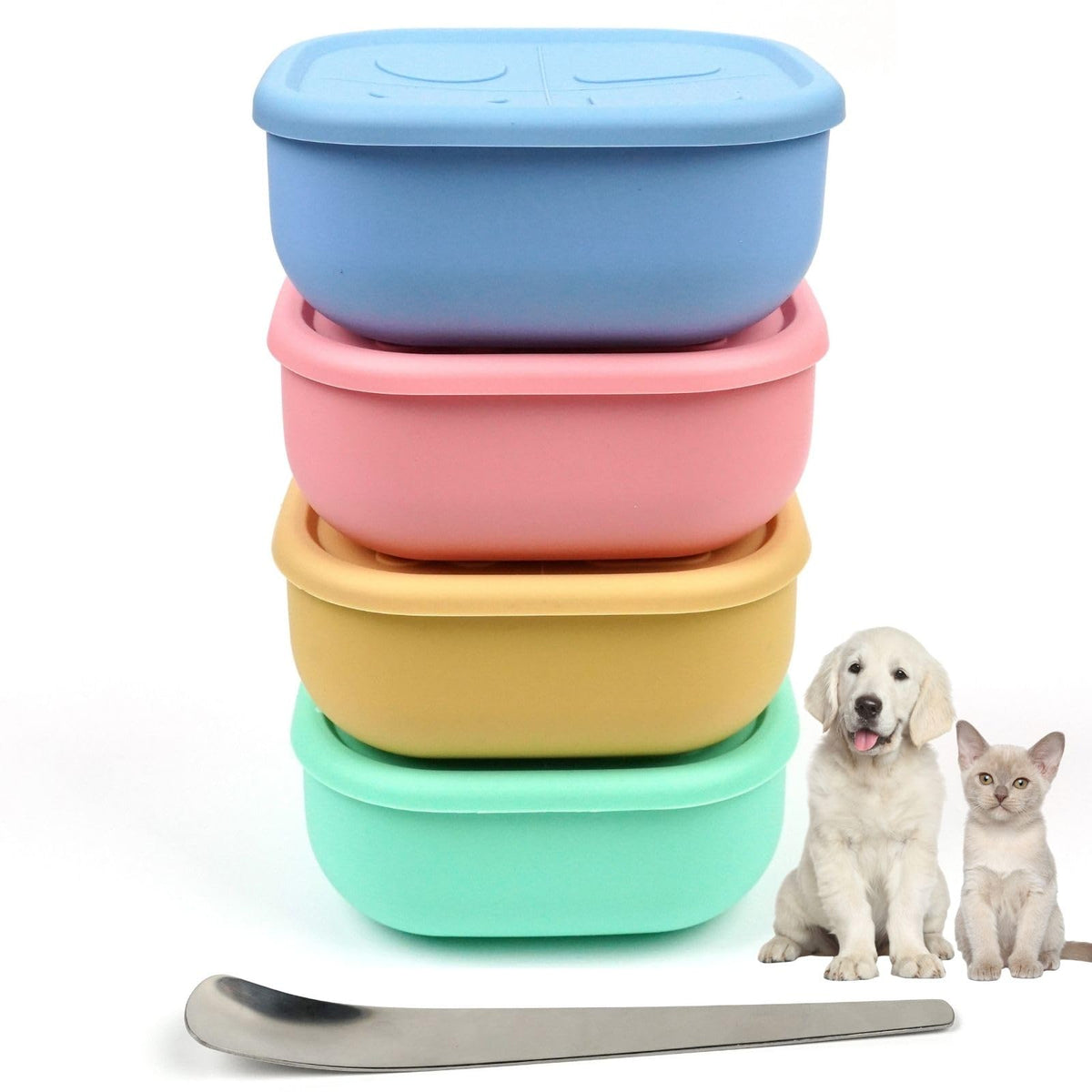 2ME Airtight pet food containers with lids preserve freshness and prevent odors