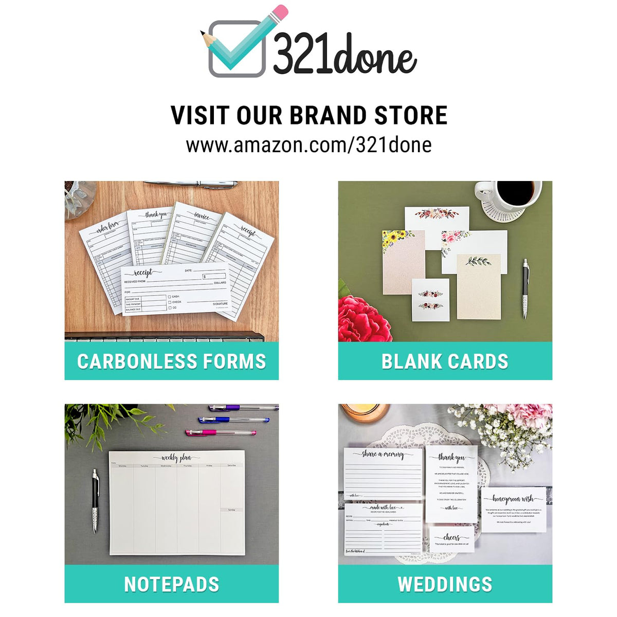 321Done wedding and holiday gift-ready cards suit keepsakes.