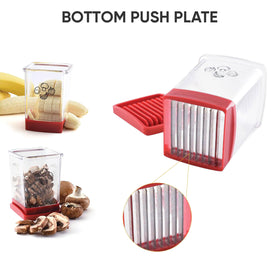 365Home fruit cutter cup slicer creates uniform grape slices for easy snacking.