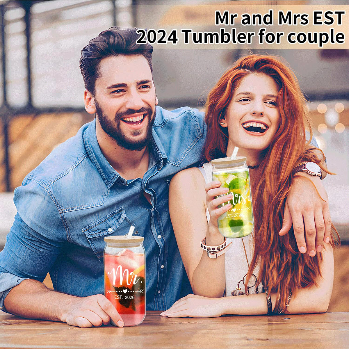 4MELLY Mr Mrs Est 2026 bridal shower gift idea displayed