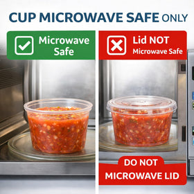 4U'LIFE 5.5 oz cup is crystal clear for easy visual portioning.