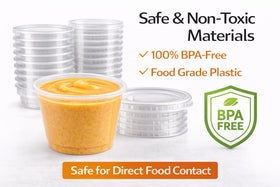 4U'LIFE clear soufflé cup made of PP is BPA-free and food-safe.