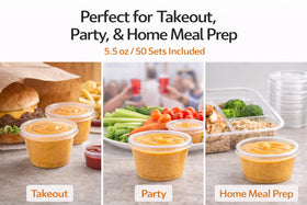 4U'LIFE cup supports portion control in catering, with pre-portioned dressings and sauces.