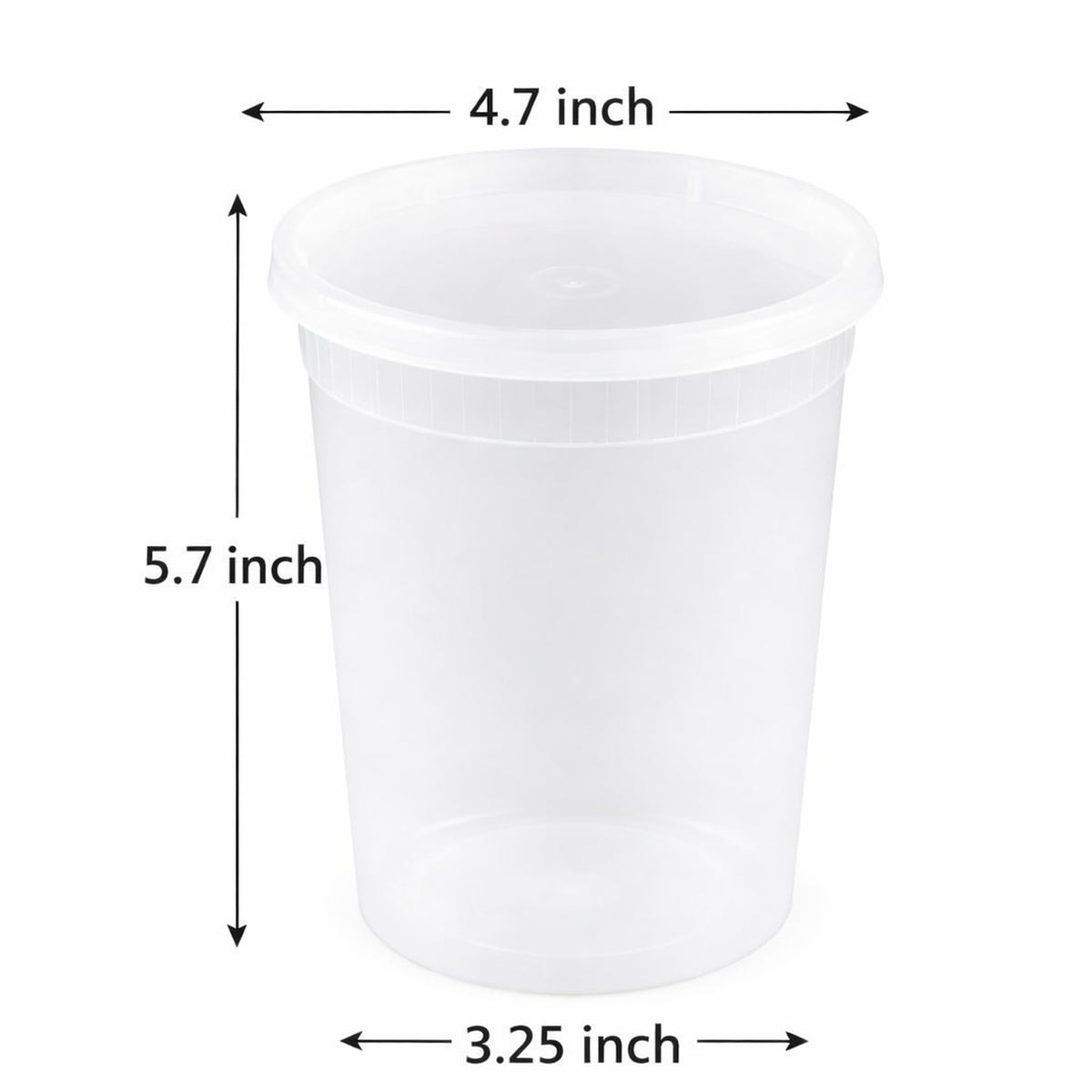 4ULIFE round container with lid seal close-up to prevent leaks.