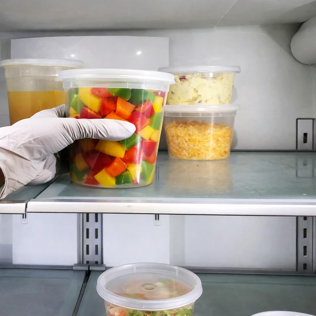 4ULIFE stackable deli containers saving space in prep areas.