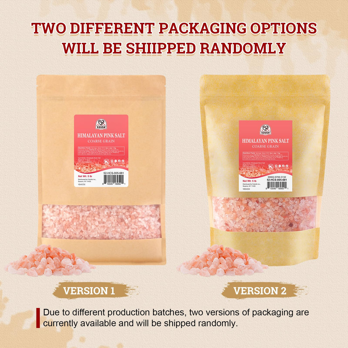 52USA pink Himalayan salt crystals for grinder refills and seasoning versatility.