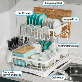 7 code cup rack and utensil holder keeps cups and cutlery separated