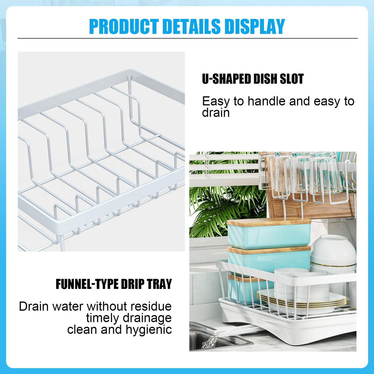 7 code swivel spout drain system for flexible positioning