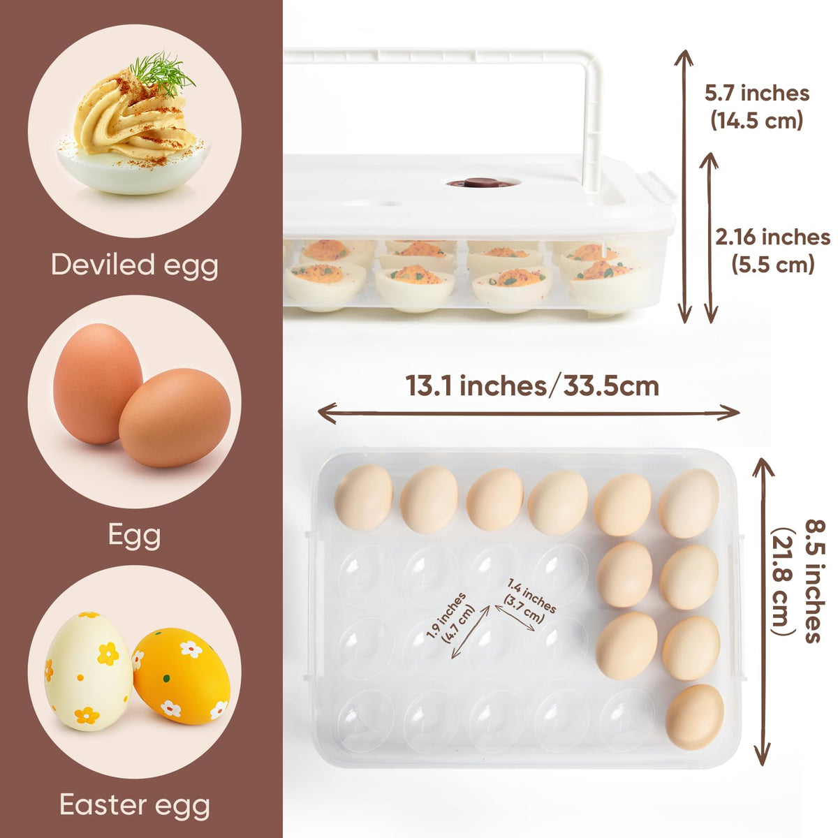 77L deviled egg containers ideal for picnics and parties