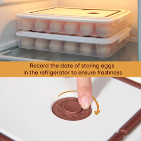 77L deviled egg platter with lid ideal for gatherings.