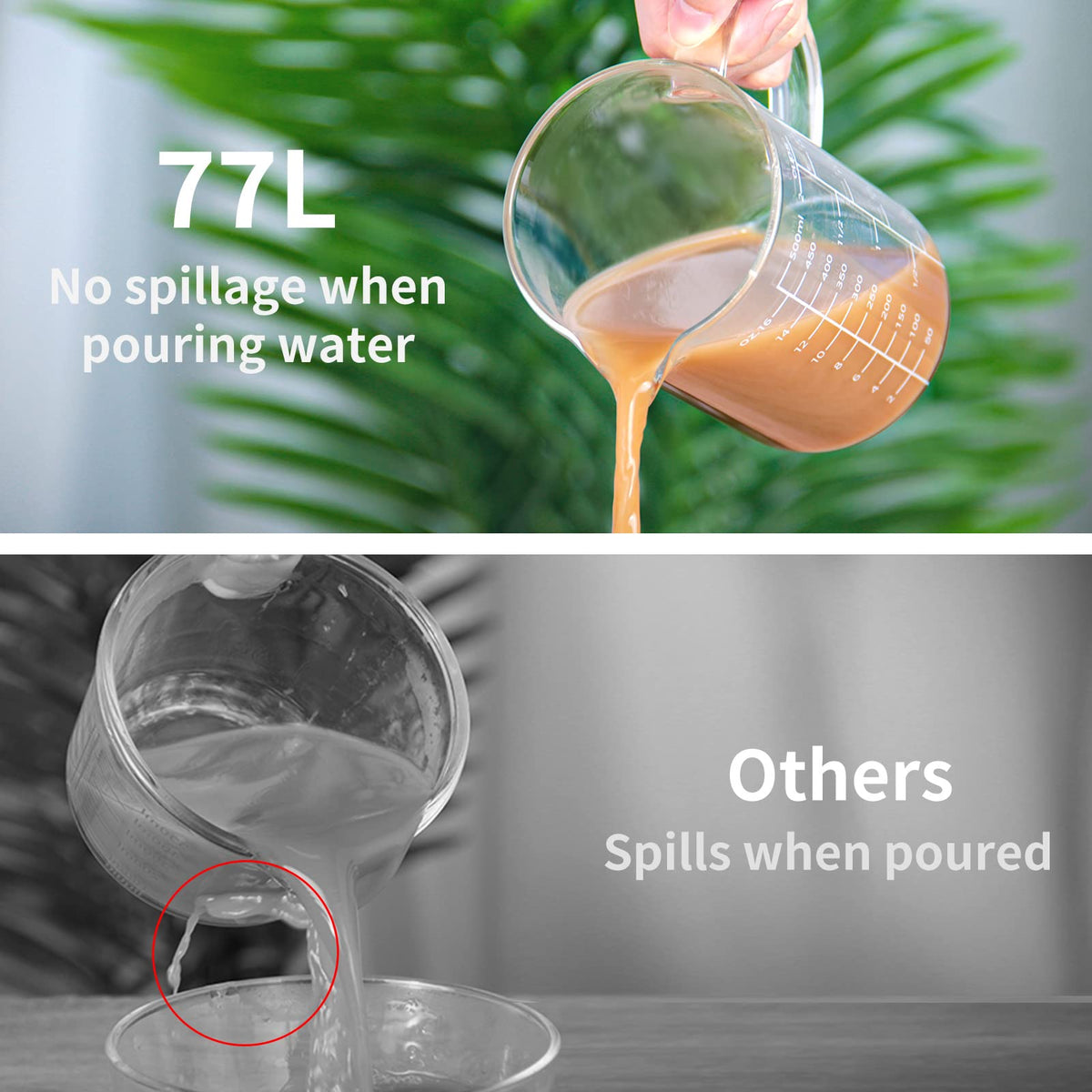 77L measuring cup with acid and alkali resistant scales for versatile recipes