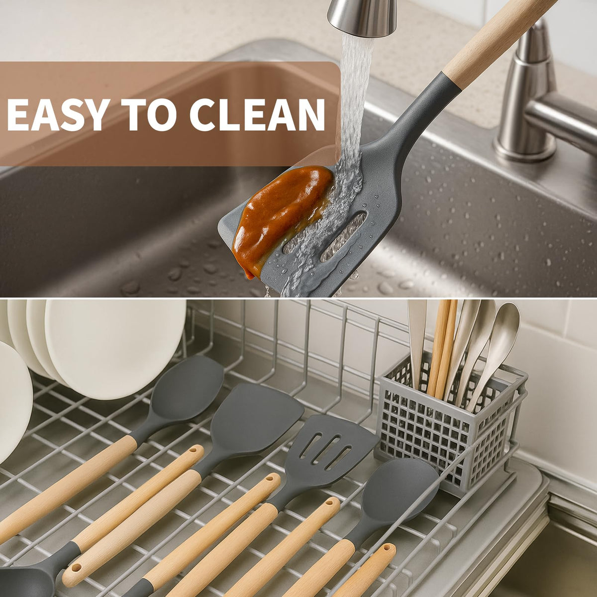 77L solid spoon handles scooping and tasting